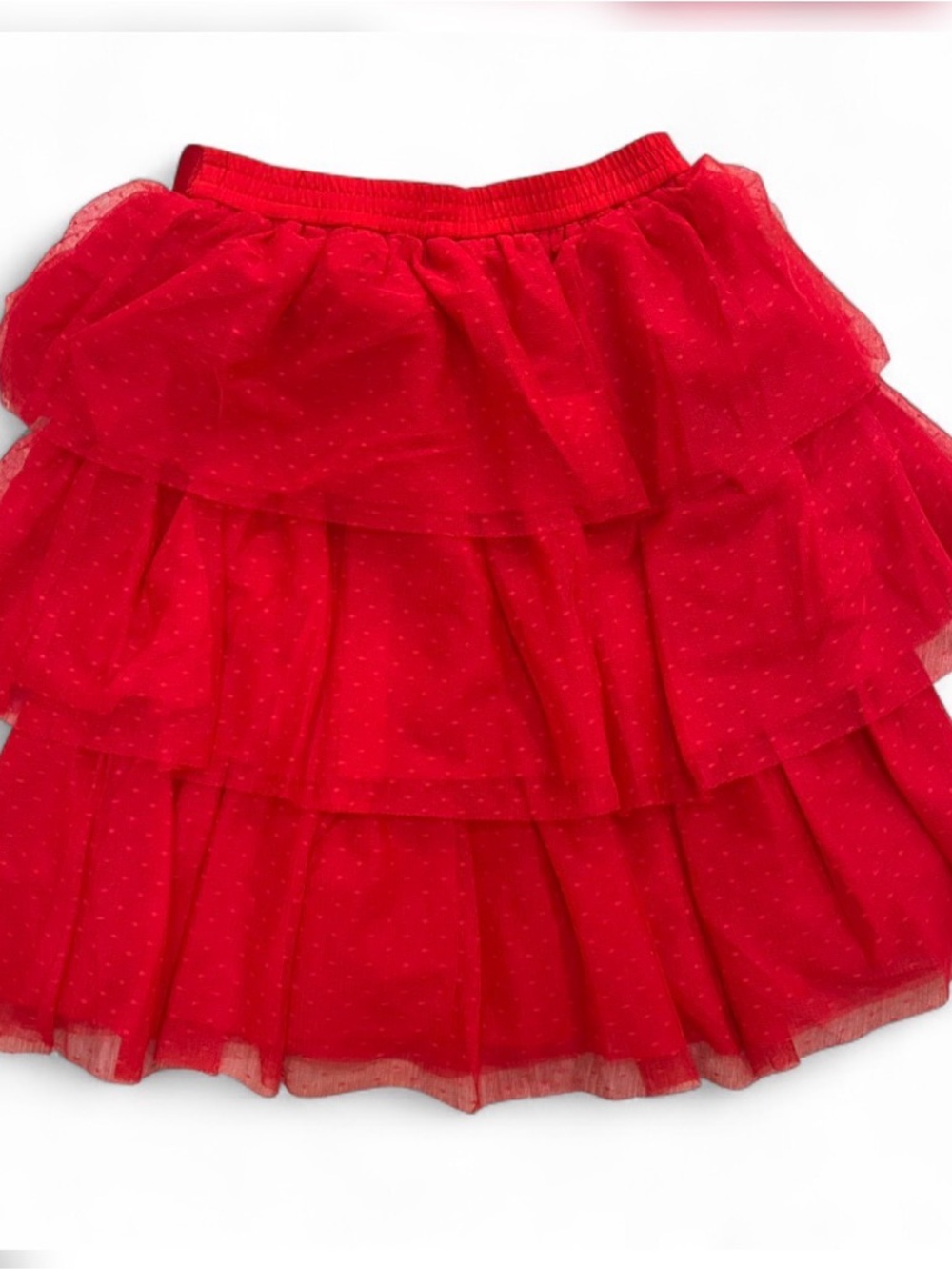 JANIE AND JACK x AMERICAN GIRL -  Red Tiered Tulle Skirt - Picture 4 of 4